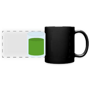 Jus vert en verre - Mug panoramique uni - noir - Devant