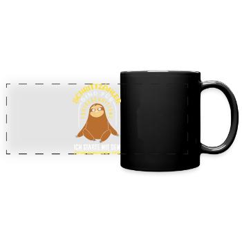 Podomètre? J’utilise le détecteur de mouvement - Mug panoramique uni - noir - Devant
