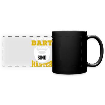 Beard Wearers Are Harder / Beard, Beard Bearer Saying - Full Colour Panoramic Mug - black - Front