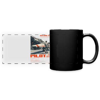 PILOTE MARTIEN - Mug panoramique uni - noir - Devant