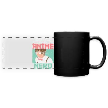 Graphique de citation drôle de nerd d’anime pas de nerd ordinaire - Mug panoramique uni - noir - Devant