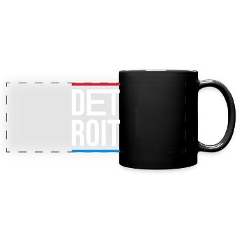 Detroit city logo design - Full Colour Panoramic Mug - black - Front