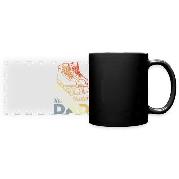 Roller skate dad - Full Colour Panoramic Mug - black - Front