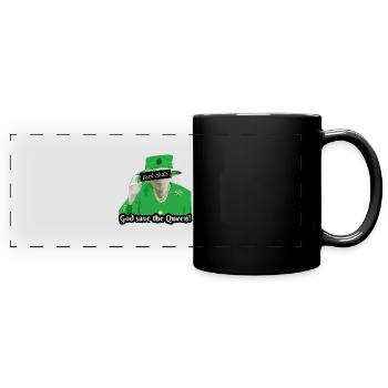Queen II - Elizabeth England - Queen of England, - Panorama-Tasse farbig - Schwarz - Vorne