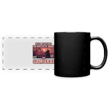 Samurai the Master of the Brave - Panorama-Tasse farbig - Schwarz - Vorne