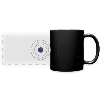 Electron Shell Flow - Wissenschaft in Bewegung - Panorama-Tasse farbig - Schwarz - Vorne