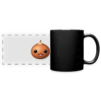 Kawaii Kastanie - Panorama-Tasse farbig - Schwarz - Vorne