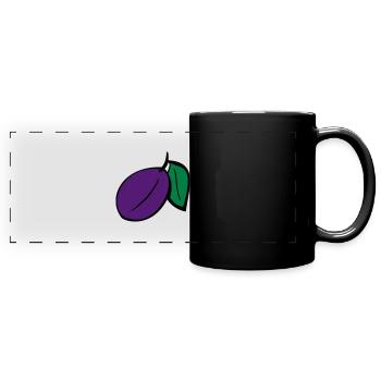 Plum - Full Colour Panoramic Mug - black - Front