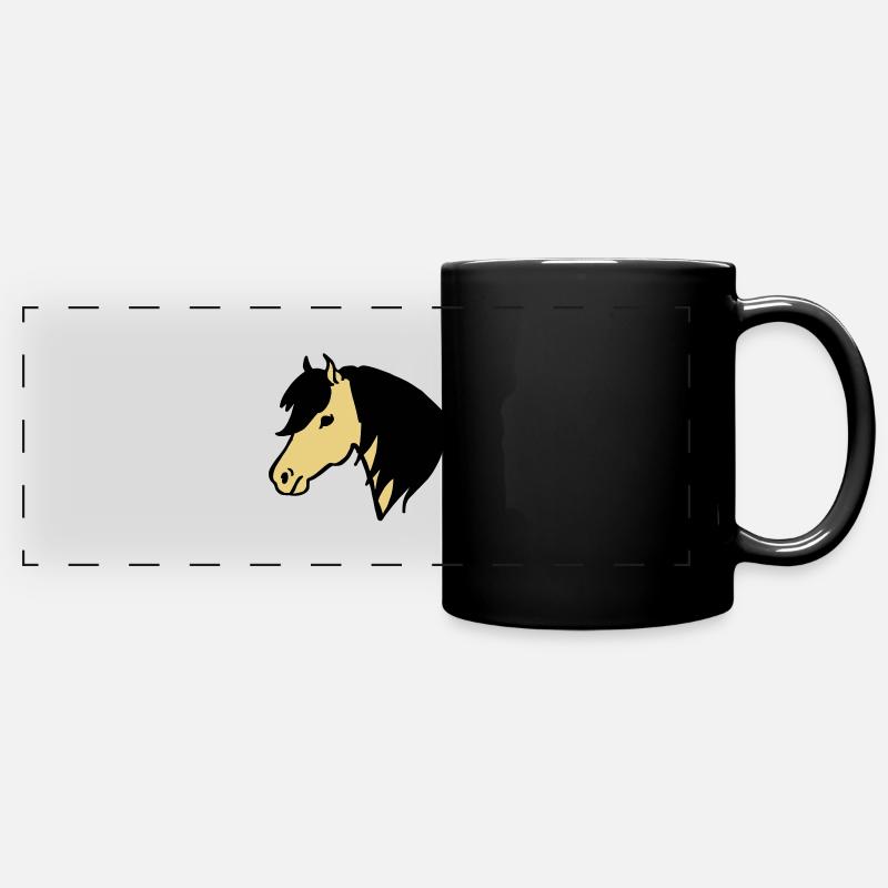 Poney - Mug panoramique uni - noir