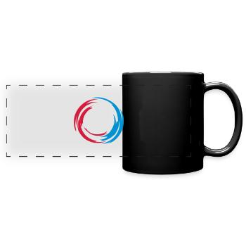 swirl_circle - Full Colour Panoramic Mug - black - Front