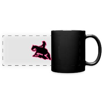 Westernreiten Frau Sliding Stop Slider pink - Panorama-Tasse farbig - Schwarz - Vorne