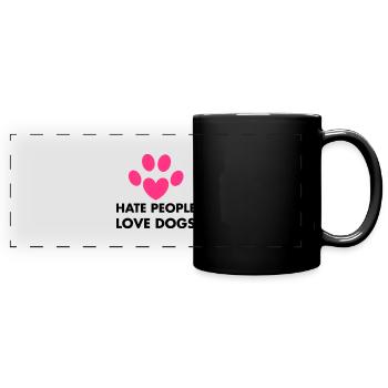 Dogs - Mug panoramique uni - noir - Devant