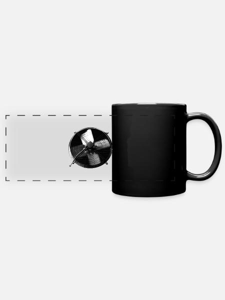 VENTILATOR - Panorama-Tasse farbig - Schwarz