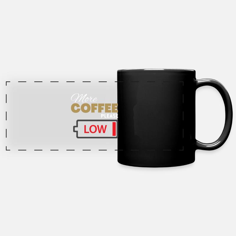 More Coffee Please - Full Colour Panoramic Mug - black