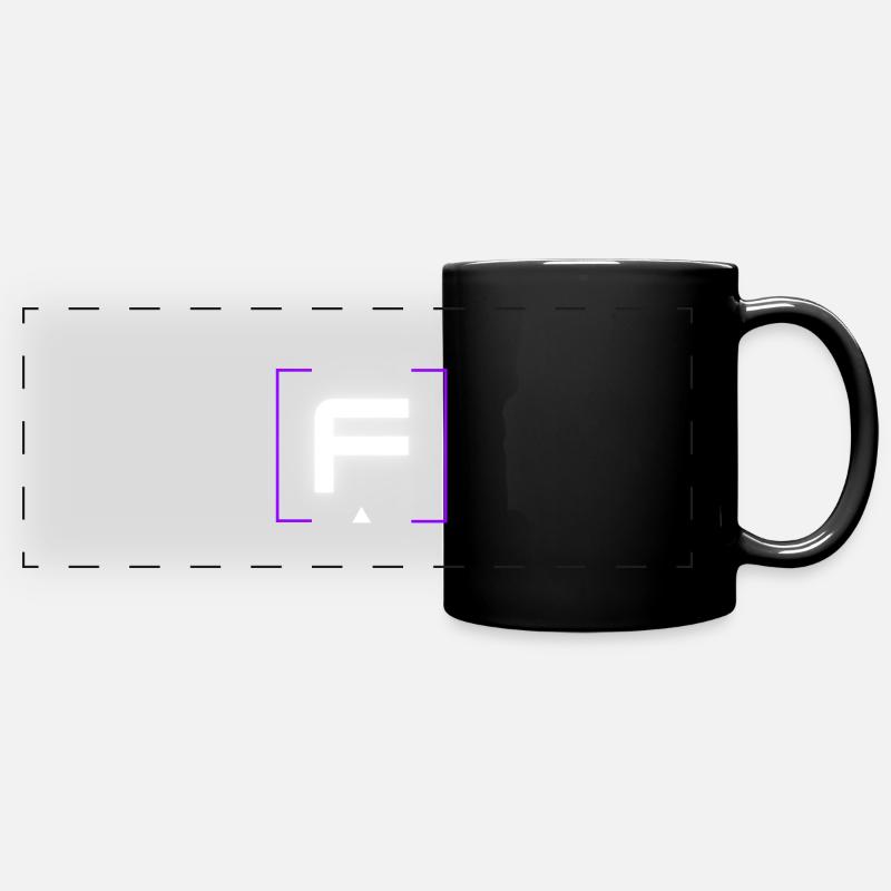 Letter "F" - Full Colour Panoramic Mug - black