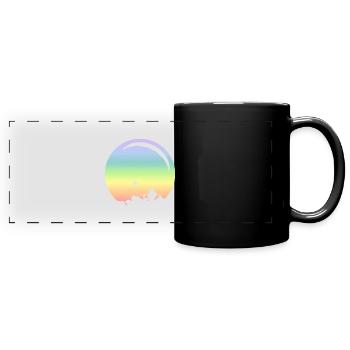 Paragliding - Full Colour Panoramic Mug - black - Front