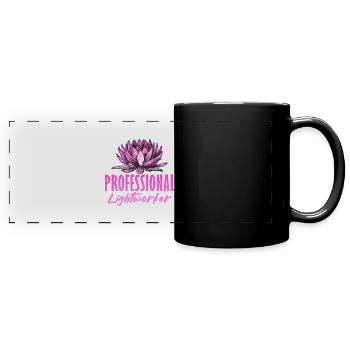 Professional lightworker - Full Colour Panoramic Mug - black - Front