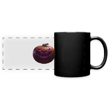 🎃 Halloween's Most Sinister Guest- The Pumpkin - Full Colour Panoramic Mug - black - Front