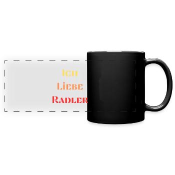 ICH LIEBE RADLER - Panorama-Tasse farbig - Schwarz - Vorne