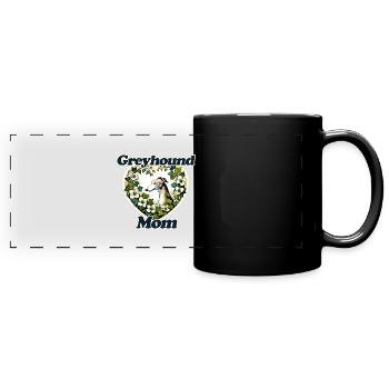 Greyhound Mama - Panorama-Tasse farbig - Schwarz - Vorne