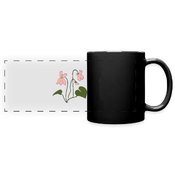 veilchen rosa - Panorama-Tasse farbig - Schwarz - Vorne