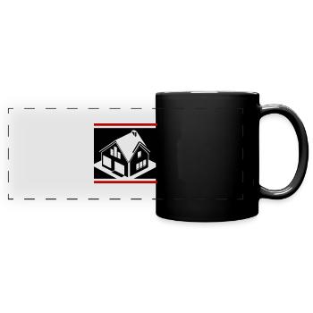 Real Estate House Logo - Full Colour Panoramic Mug - black - Front
