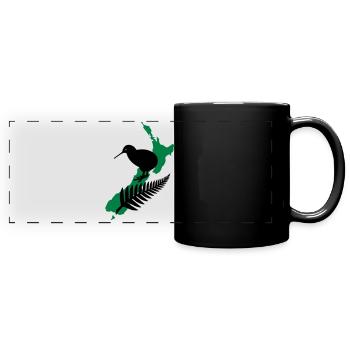 New Zealand Design 4 - Full Colour Panoramic Mug - black - Front