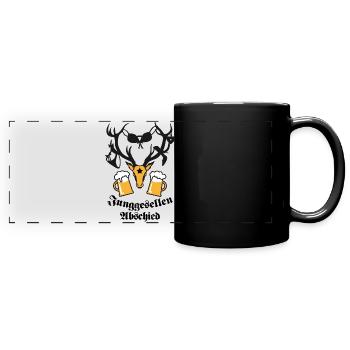 Cerfs avec proie JGA Verres à pain - Mug panoramique uni - noir - Devant