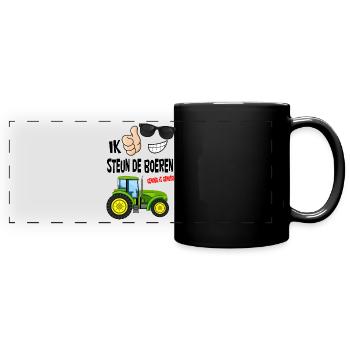 Bauern protestieren mit genug ist genug für die Bauern - Panorama-Tasse farbig - Schwarz - Vorne