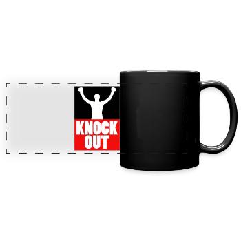 Boxen Knock Out Champion Boxer Sport Geschenk - Panorama-Tasse farbig - Schwarz - Vorne