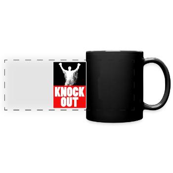 Boxen Boxer Knock Out Kampfsport Sportler Geschenk - Panorama-Tasse farbig - Schwarz - Vorne