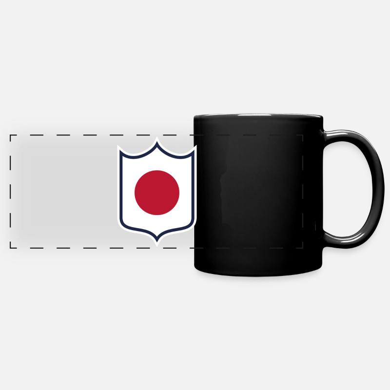 Japan Wappen - Panorama-Tasse farbig - Schwarz