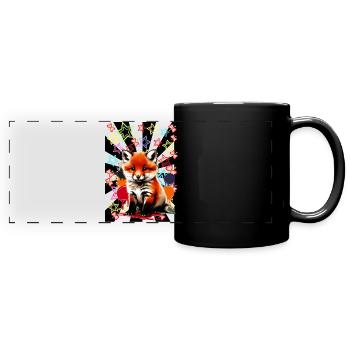 Années 80 Enfants Renard Renards Filles Garçons Teen - Mug panoramique uni - noir - Devant