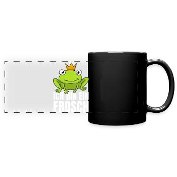 Ich Bin Ein Frosch - Panorama-Tasse farbig - Schwarz - Vorne