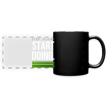 Hard Work Start Design pour fierté, motivé - Mug panoramique uni - noir - Devant