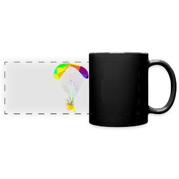 Motorized Paraglider Paraglider Rainbow - Full Colour Panoramic Mug - black - Front