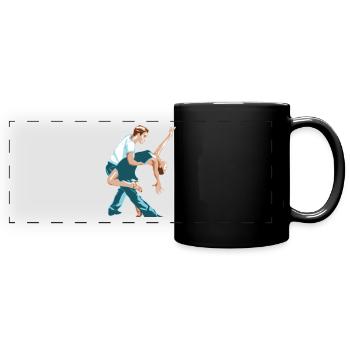ballerina ballet dance dancer dance dancer yoga62 - Full Colour Panoramic Mug - black - Front