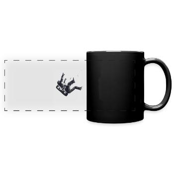 Astronaut - Panorama-Tasse farbig - Schwarz - Vorne