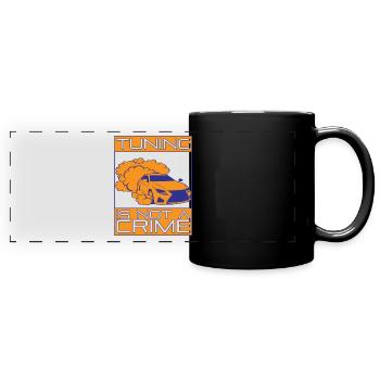 Tuning is not a Crime - Panorama-Tasse farbig - Schwarz - Vorne