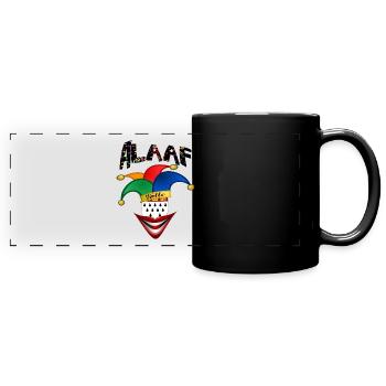 Karneval Kölle Alaaf - Panorama-Tasse farbig - Schwarz - Vorne