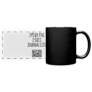 Journalist Journalism Journalismus Journaliste - Full Colour Panoramic Mug - black - Front