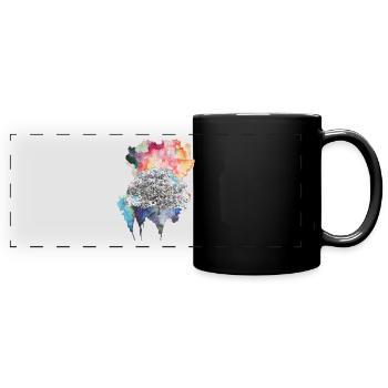 Explosion of color - Full Colour Panoramic Mug - black - Front