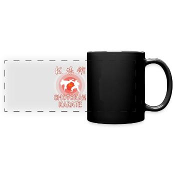 Shotokan Design de karaté avec karatékas et kanji - Mug panoramique uni - noir - Devant