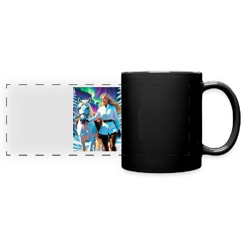 personalized design mother's gift - Full Colour Panoramic Mug - black - Front
