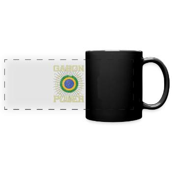 Cool Gabon, Design - Mug panoramique uni - noir - Devant