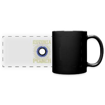 Cool Estonie, Design - Mug panoramique uni - noir - Devant