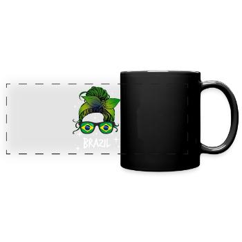 Brazil - Full Colour Panoramic Mug - black - Front