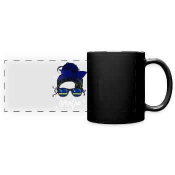 Curaçao - Panorama-Tasse farbig - Schwarz - Vorne