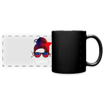Samoa - Panorama-Tasse farbig - Schwarz - Vorne