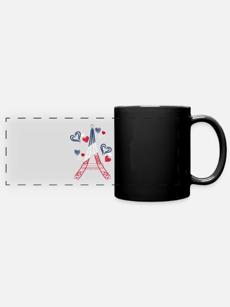 Tour Eiffel - Mug panoramique uni - noir